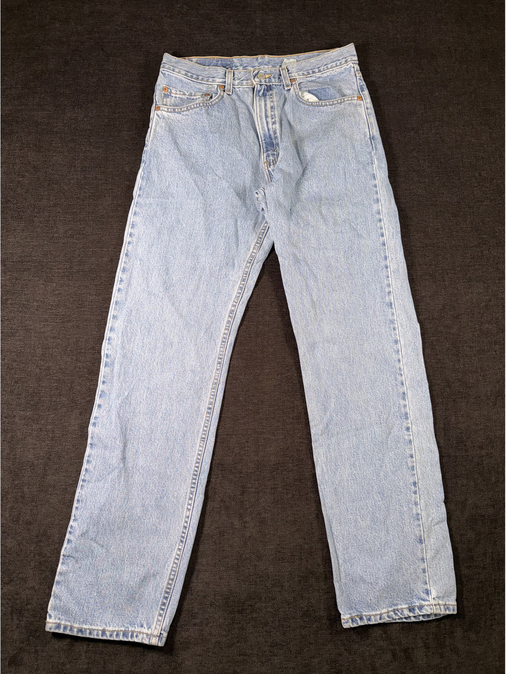 Levi's 505 Regular Fit Straight Leg Jeans 32x32 Light Blue Denim